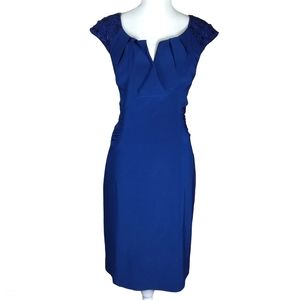 Adrianna Papell Royal Blue Embellished Dress 14